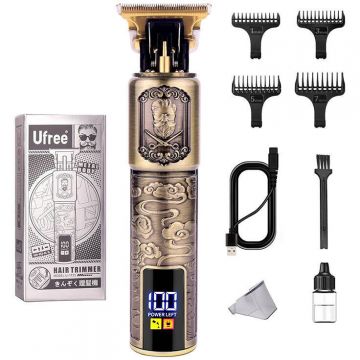 Trimmer pentru Ras si Tuns Barba si Par Corporal U-1733 Autonomie pana la 150Min Auriu