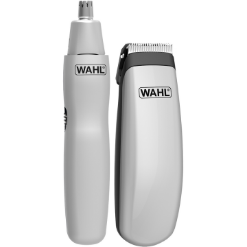 Wahl Kit de ingrijire Wahl 09962-2716, Baterii, Trimmer, Aparat de tuns barba, Pila de unghii, Unghiera, Periuta de dinti, Penseta, Foarfece si Pieptene, Gri