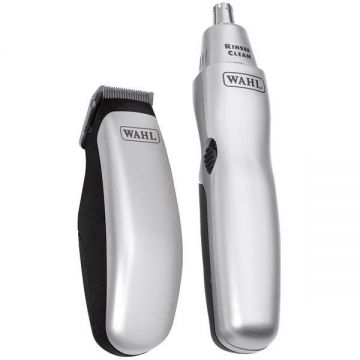 Wahl Kit de ingrijire WAHL, Trimmer, Aparat de tuns barba, Pila de unghii, Unghiera, Periuta de dinti, Penseta, Foarfece si Pieptene