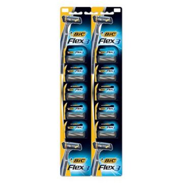 Aparat de Ras BIC Flex 3, 3 Lame, Barbati, 10 Bucati