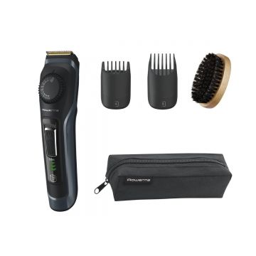 Aparat de tuns barba Rowenta Virtuo TN3804E0  autonomie 180 minute  lame cu invelis de titan  lame din inox  6500 rpm  negru & albastru