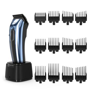 Aparat de tuns Rowenta Barber Experience TN1551E0  lame inox  6500 rpm  autonomie 150 minute  0.6 - 26.5 mm  cablu alimentare 1.8 m  albastru & negru