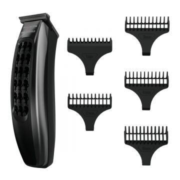 Aparat de tuns Rowenta x Karl Lagerfeld Barber Experience TN185LE0  6500 rpm  autonomie 90 min  5 piepteni ficsi  lame inox  baza de incarcare  indica