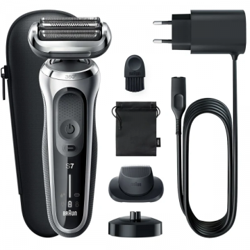 BRAUN Aparat de ra Braun 71-S4200cs Wet & Dry, Acumulator, Autonomie 50 minute, Argintiu/Negru