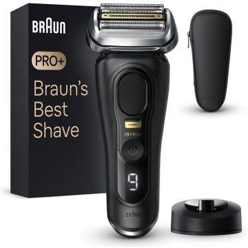 BRAUN Aparat de ras electric Braun Series 9 Pro+ 9510s, Autonomie 60 minute, Vibratii sonice, Husa de calatorie, Negru