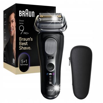 BRAUN Aparat de ras electric Braun Series 9 PRO+ 9600S, 5+1, Pro SensoAdapt, negru, set cu etui si accesorii