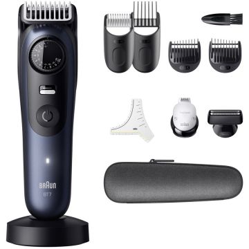 BRAUN Trimmer Braun Seria 7 BT7540, 40 lungimi, waterproof, Negru-Albastru