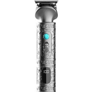CECOTEC Aparat de tuns Cecotec 4458, PrecisionCare Samurai Profiling, ceramice, 6500 rot/min, 4 piepteni, 2000 mAh, Argintiu