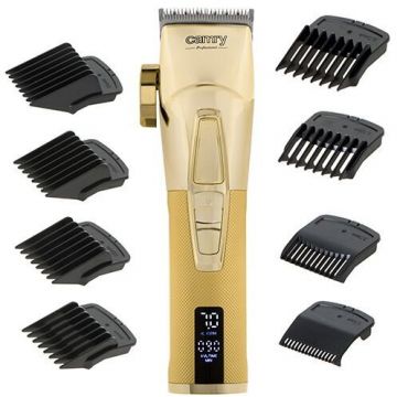 Masina de Tuns Premium Metalica cu LCD 100W Baterie 2000mAh Auriu