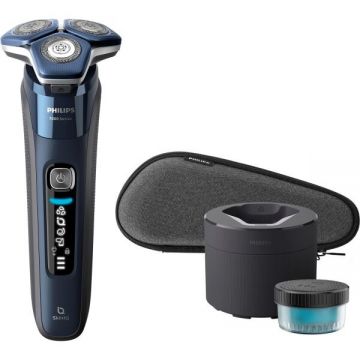 Philips Aparat de barbierit electric Philips Shaver Seria 7000 S7885/50, Umed si uscat, Adriatic Blue