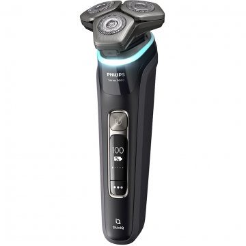Philips Aparat de ras electric Philips Seria 9000 S9976/55, Autonomie 60 minute, Senzor Pressure Guard, Afisaj OLED, Negru