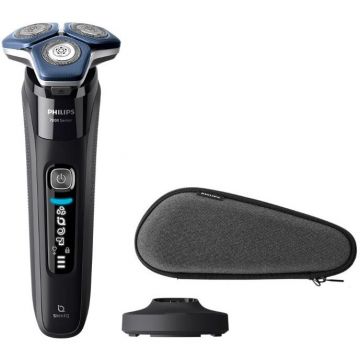 Philips Aparat de ras electric Philips Shaver Seria 7000 S7886/35, Wet&Dry, SkinIQ, Bluetooth, Autonomie 60 minute, 5 W, Gri