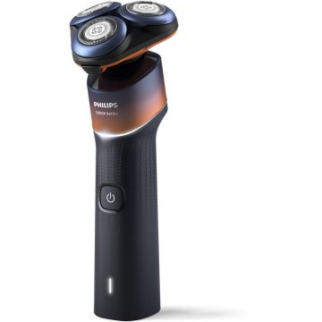 Philips Aparat de ras Philips Seria 5000 X5012/00, barbierit umed/uscat, tehnologie SkinProtect, capete flexibile 360, 50 de min, lame ComfortCut, Crom-Portocaliu