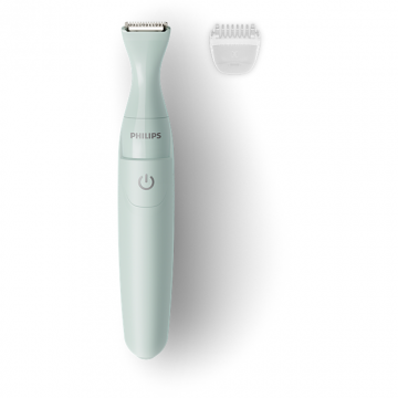 Philips Aparat de stilizat zona bikini Philips Seria 2000 BRT398/15, 1 baterie alcalina tip AA, Verde deschis
