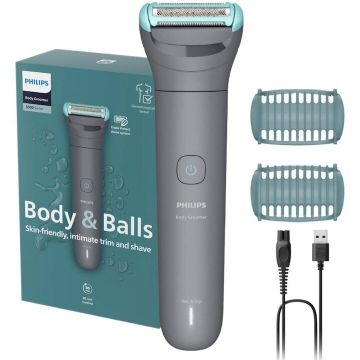 Philips Aparat de tuns corporal Philips Body Groomer Seria 3000 BG3480/15, cu sita metalica hipoalergenica, 2 piepteni bidirectionali, cablu USB pentru incarcare, autonomie 80 min Philips Aparat de tuns corporal Philips Body Groomer Seria 3000 BG3480/15, cu sita metalica hipoalergenica, 2 piepteni bidirectionali, cablu USB pentru incarcare, autonomie 80 min