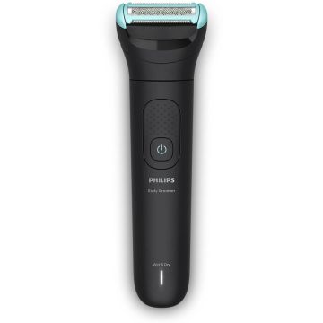 Philips Aparat de tuns corporal Philips Seria 5000 BG5480/15, Autonomie 100 minute, Rezistent la apa, Sistem Triple Protect, Negru