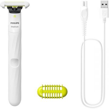 Philips Aparat de tuns si ras Philips OneBlade Intimate QP1924/22, Alb