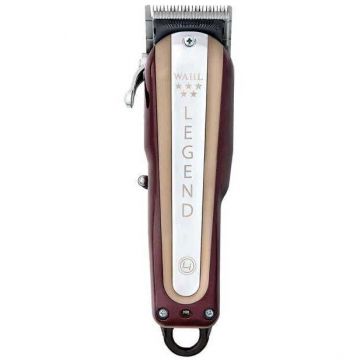 Wahl Masina de tuns profesionala, Wahl Cordless Legend 08594-016, 6500 rpm, Li-IOn, autonomie baterie 100 min, Burgundi-Argintiu