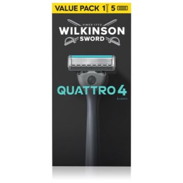 Wilkinson Sword Quattro aparat de ras + lame de rezervă