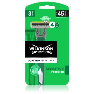 Wilkinson Sword Quattro Titanium Sensitive aparat de ras de unică folosință